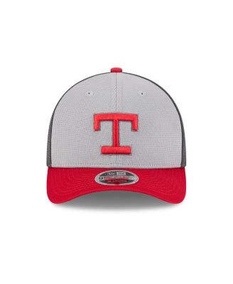 Men's Gray/Red Texas Rangers 2025 Batting Practice 9FORTY M-Crown Adjustable Hat