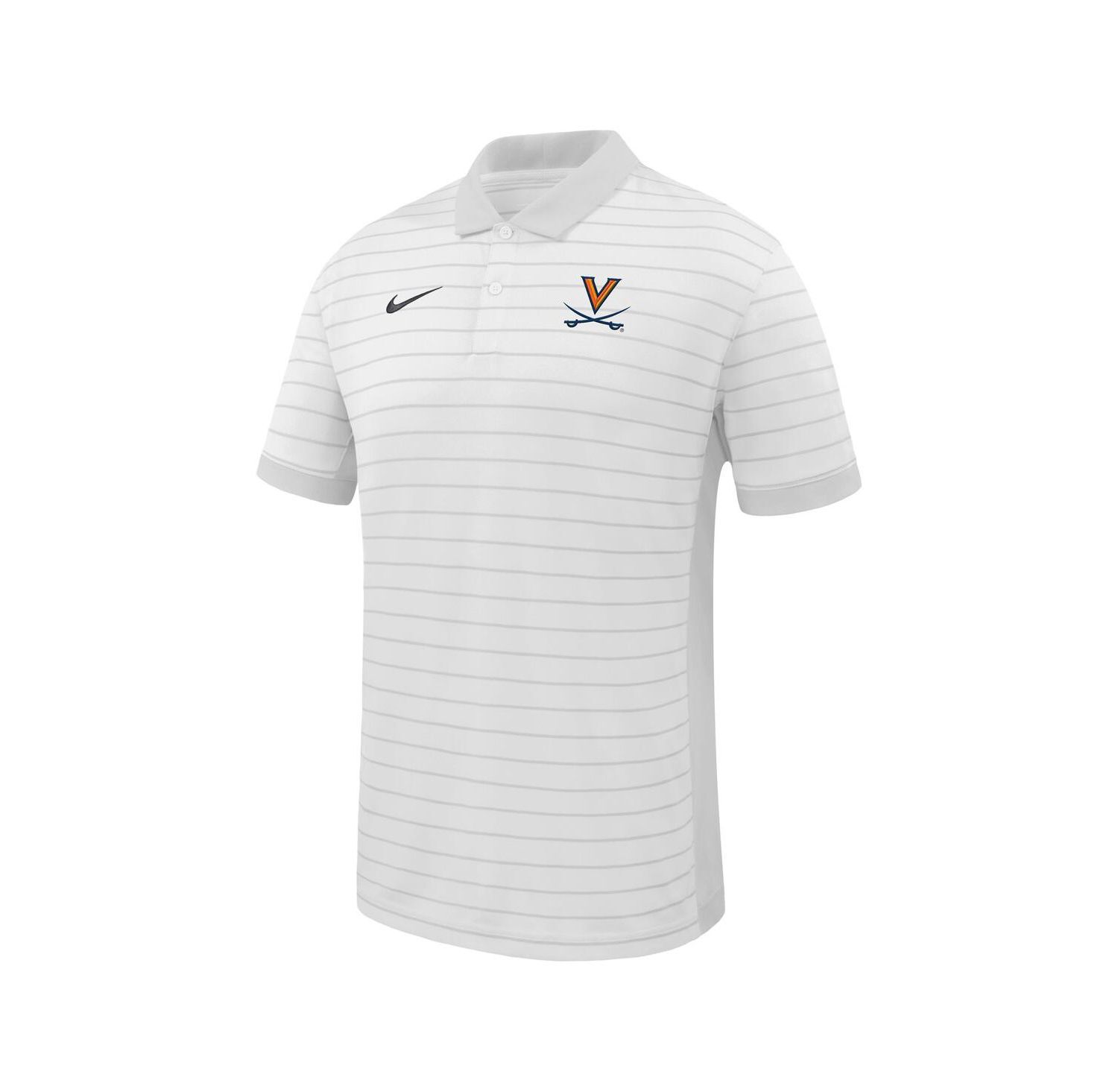 Men's White Virginia Cavaliers 2025 Early Season Coaches Sideline Victory Stripe Performance Polo Shirt