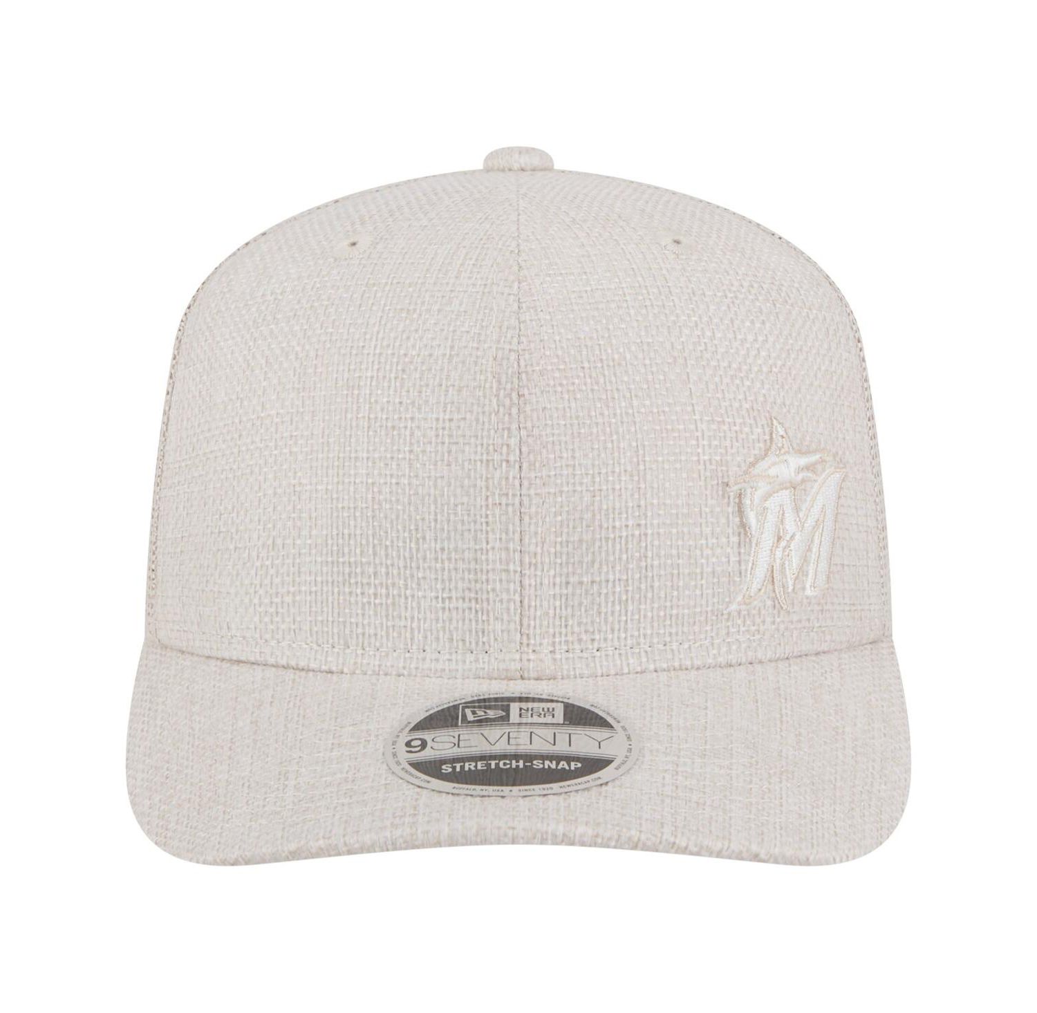 Men's Light Beige Miami Marlins Flawless 9SEVENTY Stretch-Snap Hat