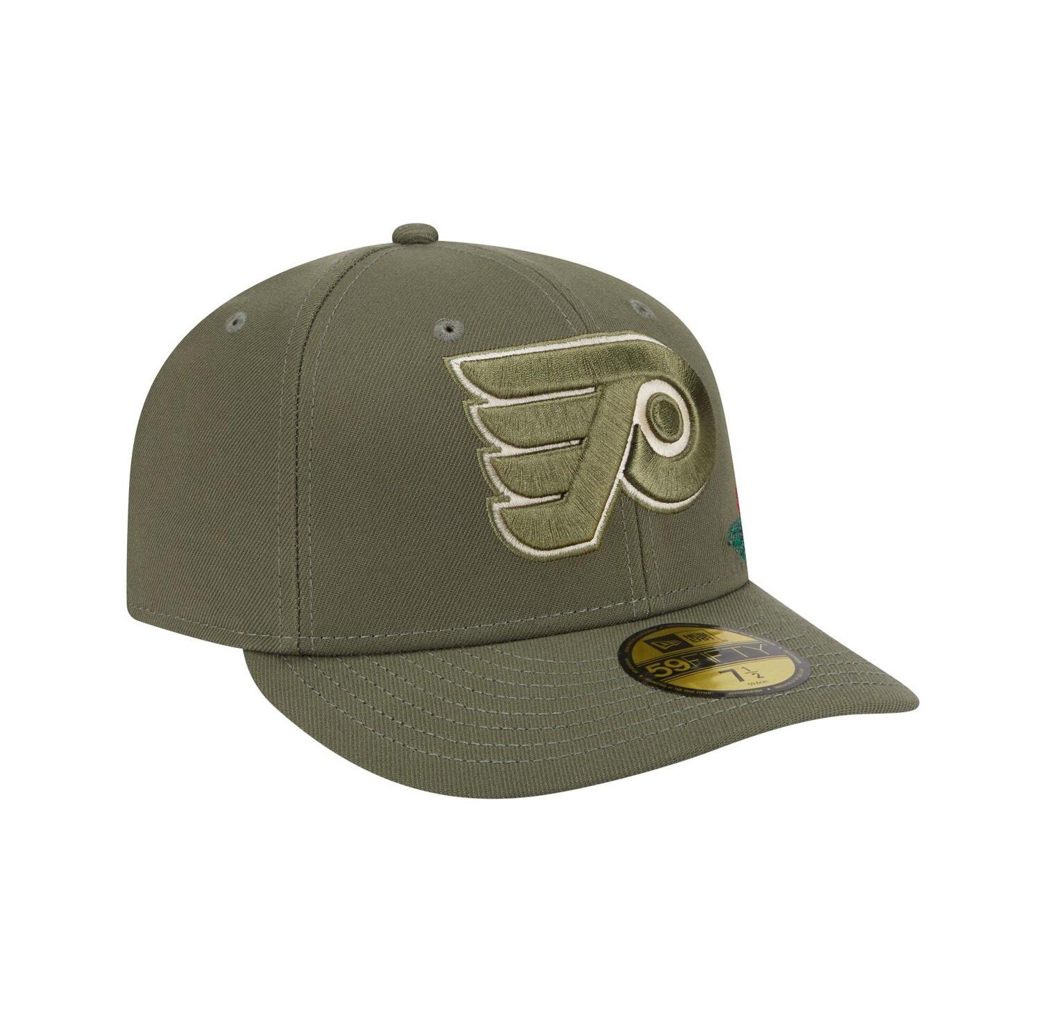 Men's Olive Philadelphia Flyers Tonal Florals 59FIFTY Fitted Hat