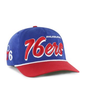 '47 Brand - Men's Royal/Red Philadelphia 76ers Dropshadow Rope Hitch Adjustable Hat