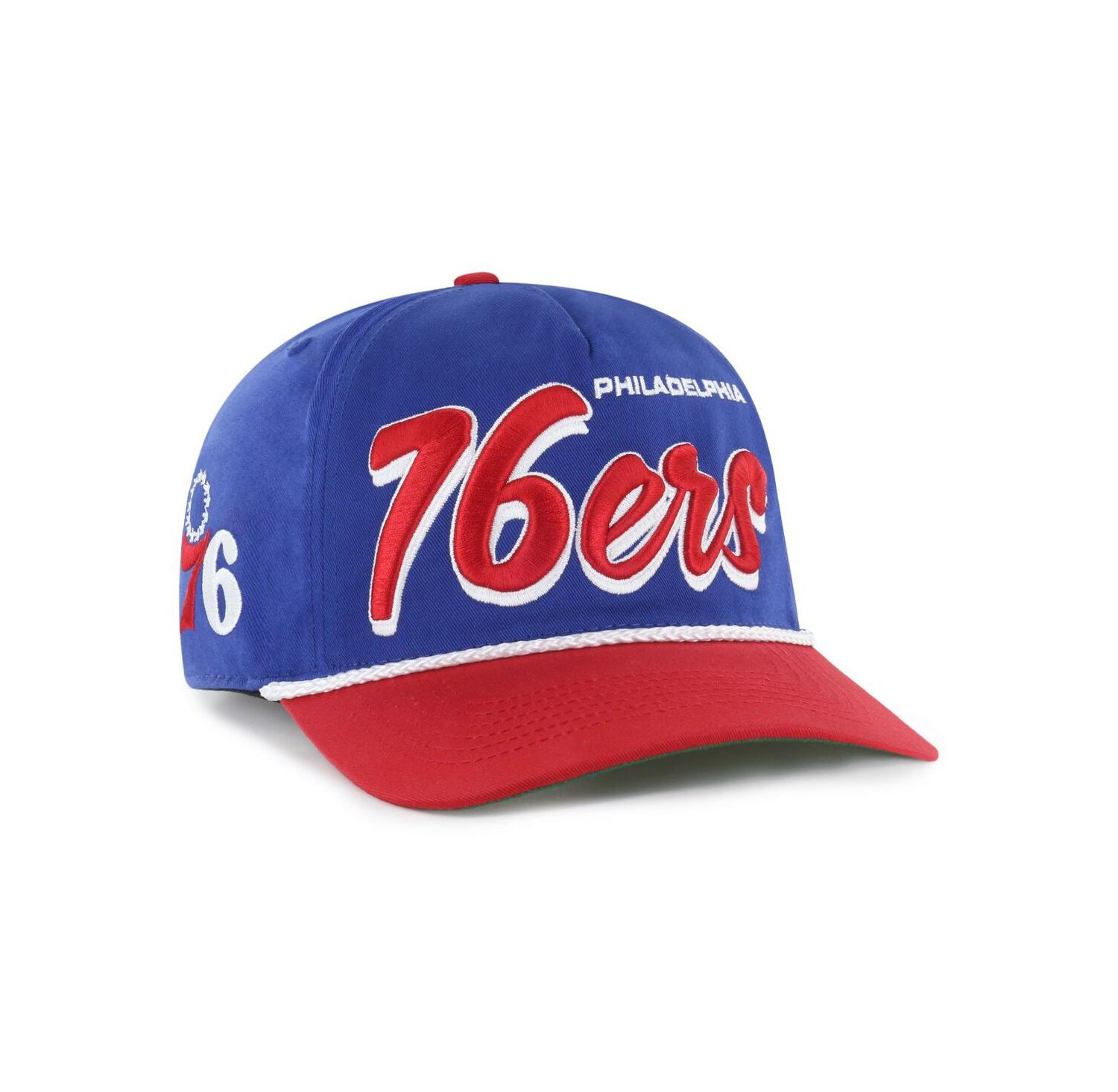 Men's Royal/Red Philadelphia 76ers Drop Shadow Rope Hitch Adjustable Hat