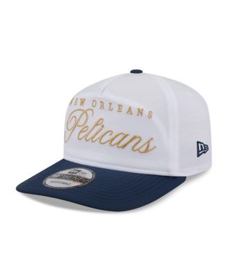 Men's White/Navy New Orleans Pelicans 2025 NBA Draft On-Stage Nylon 19TWENTY Adjustable Hat