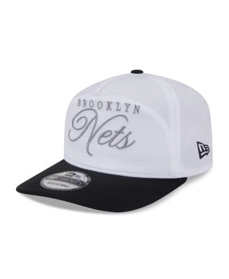 Men's White/Black Brooklyn Nets 2025 NBA Draft On-Stage Nylon 19TWENTY Adjustable Hat