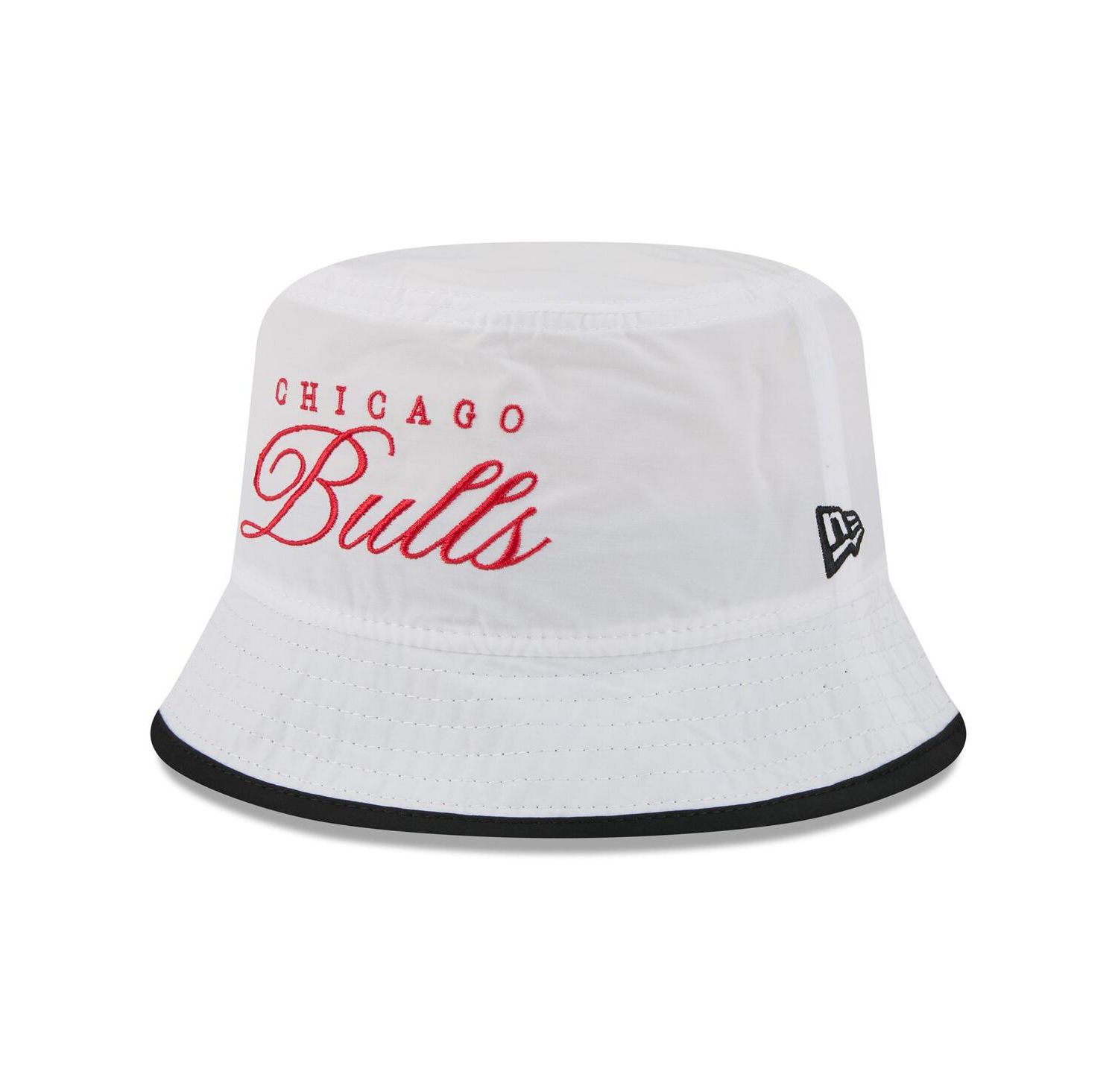 Men's White/Black Chicago Bulls 2025 NBA Draft Nylon Bucket Hat