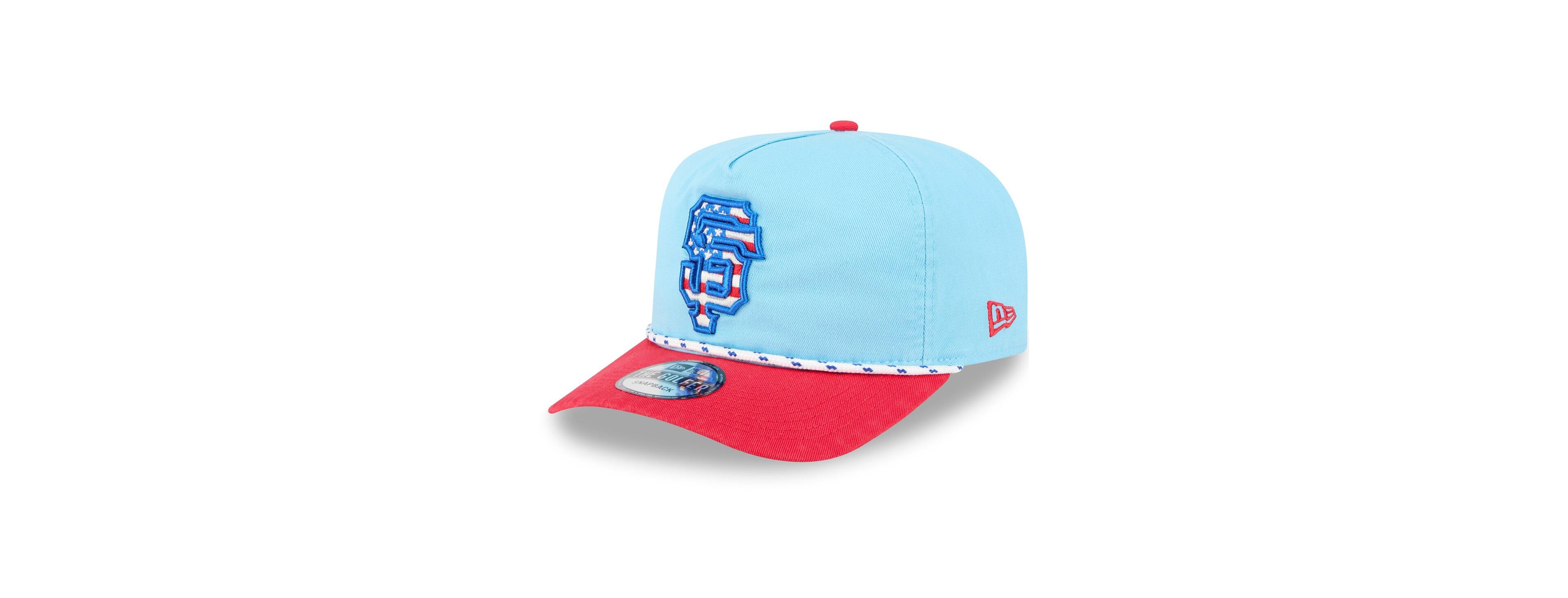 New Era Men's Light Blue/Red San Francisco Giants 2025 Fourth of July Golfer Snapback Hat