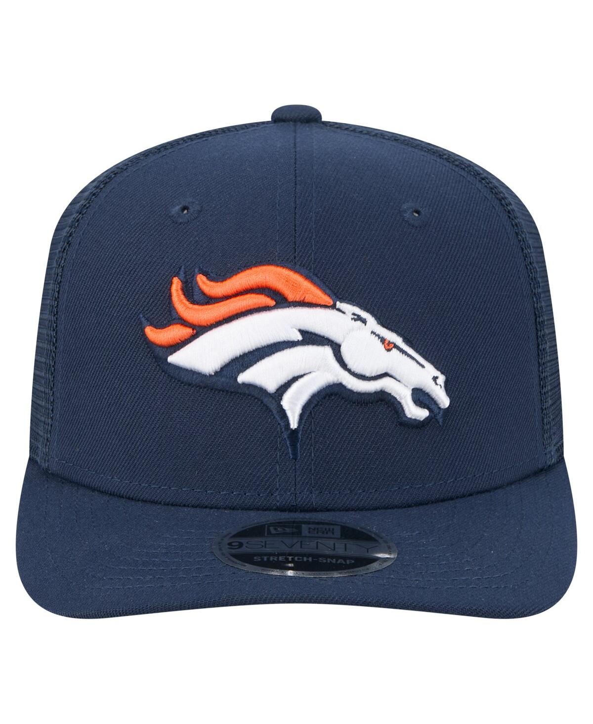 New Era Men's Navy Denver Broncos Team Collection 9SEVENTY Stretch-Snap Adjustable Hat