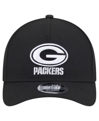 Men's Black Green Bay Packers Team Collection 9FORTY M-Crown A-Frame Adjustable Hat