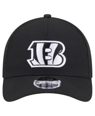 Men's Black Cincinnati Bengals Team Collection 9FORTY M-Crown A-Frame Adjustable Hat