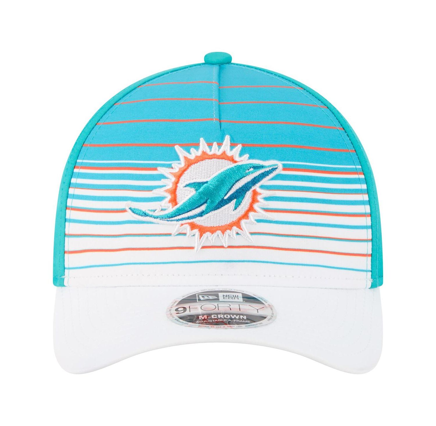 Men's White/Aqua Miami Dolphins Adventure Gradient 9FORTY M-Crown A-Frame Adjustable Hat