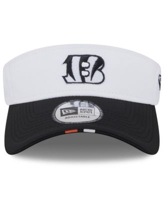 Men's White/Black Cincinnati Bengals 2025 NFL Training Camp Adjustable Visor Hat
