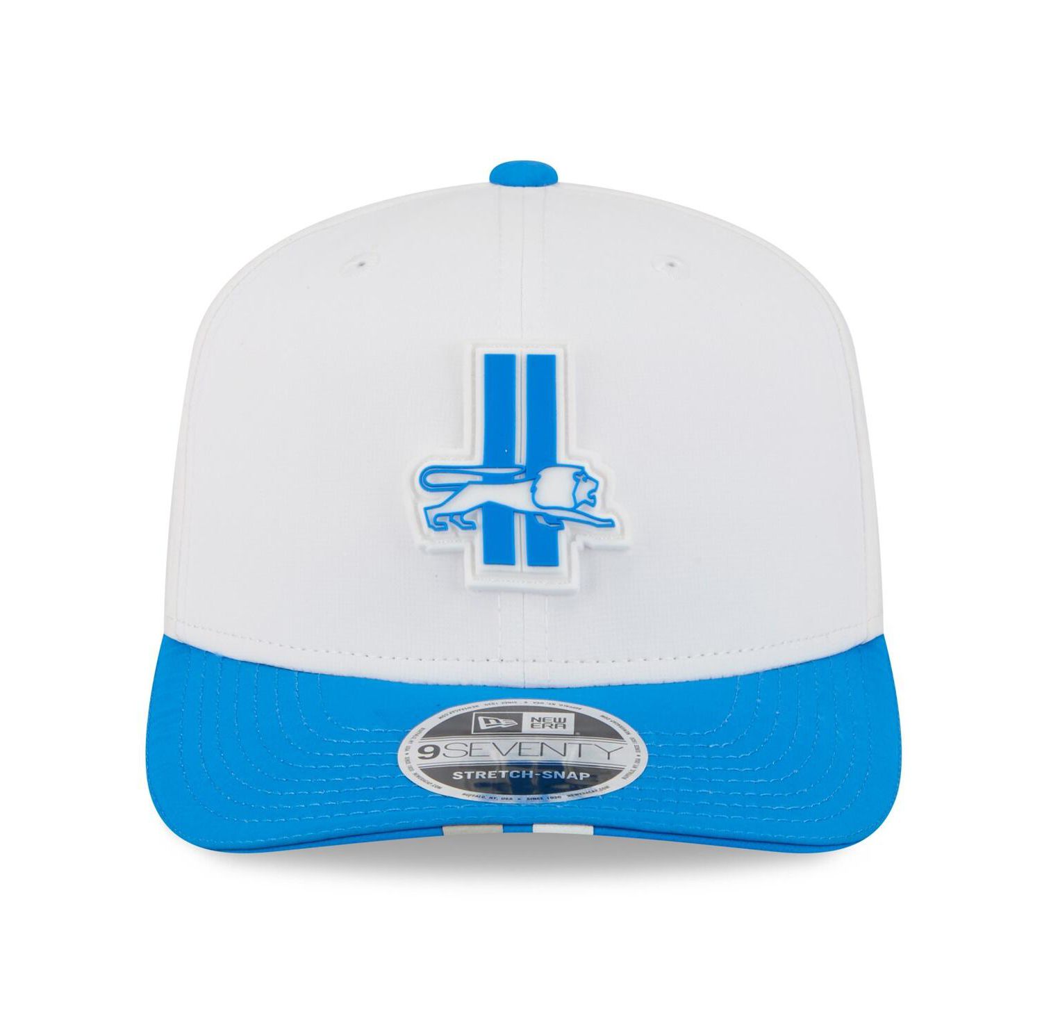Men's White/Blue Detroit Lions 2025 NFL Training Camp Throwback Logo 9SEVENTY Adjustable Hat