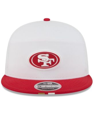 Men's White/Scarlet San Francisco 49ers 2025 NFL Training Camp Split Panel 9FIFTY Snapback Hat