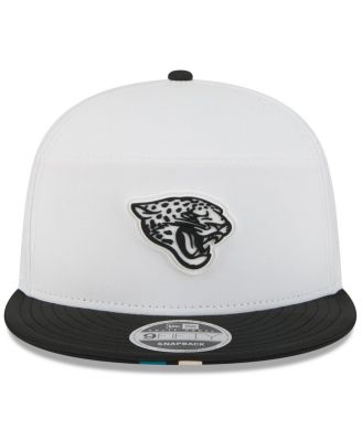 Men's White/Black Jacksonville Jaguars 2025 NFL Training Camp Split Panel 9FIFTY Snapback Hat