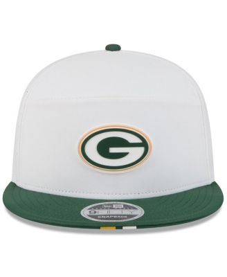 Men's White/Green Bay Packers 2025 NFL Training Camp Split Panel 9FIFTY Snapback Hat