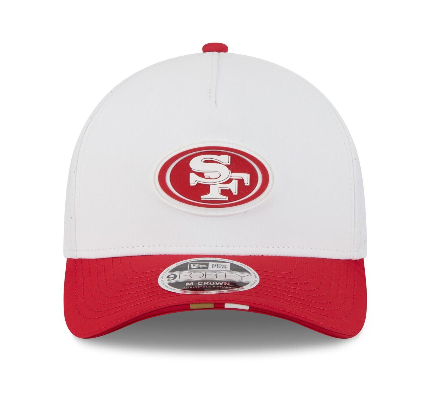 Men's White/Scarlet San Francisco 49ers 2025 NFL Training Camp A-Frame 9FORTY Adjustable Hat