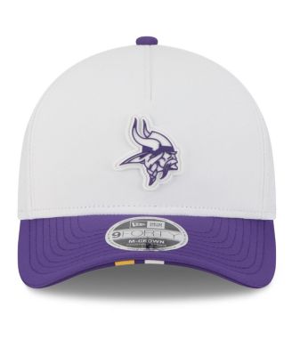 Men's White/Purple Minnesota Vikings 2025 NFL Training Camp A-Frame 9FORTY Adjustable Hat
