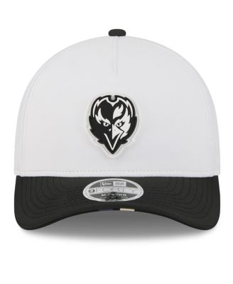 Men's White/Black Baltimore Ravens 2025 NFL Training Camp A-Frame 9FORTY Adjustable Hat