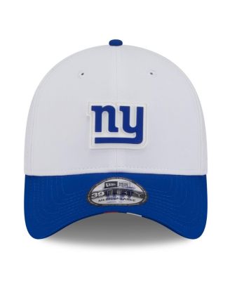 Men's White/Royal New York Giants 2025 NFL Training Camp 39THIRTY Flex Hat