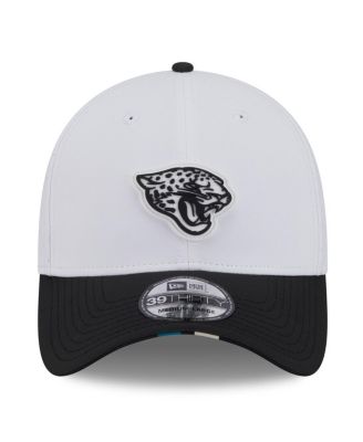 Men's White/Black Jacksonville Jaguars 2025 NFL Training Camp 39THIRTY Flex Hat