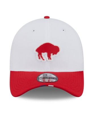 Men's White/Red Buffalo Bills 2025 NFL Training Camp Throwback Logo 39THIRTY Flex Hat