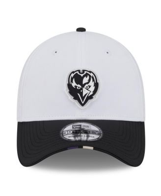 Men's White/Black Baltimore Ravens 2025 NFL Training Camp 39THIRTY Flex Hat