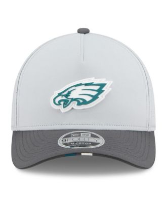 Men's Gray/Graphite Philadelphia Eagles 2025 NFL Training Camp A-Frame 9FORTY Adjustable Hat