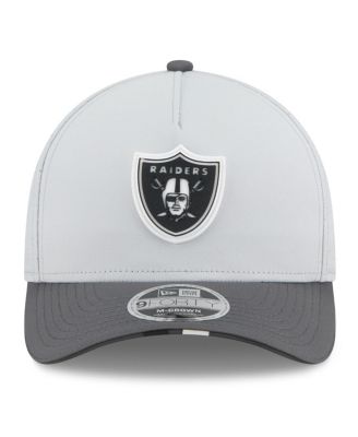 Men's Gray/Graphite Las Vegas Raiders 2025 NFL Training Camp A-Frame 9FORTY Adjustable Hat
