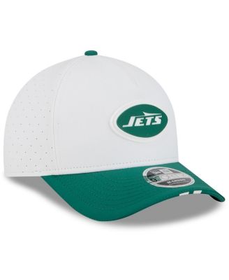 Big Boys and Girls White/Green New York Jets 2025 NFL Training Camp A-Frame 9FORTY Adjustable Hat