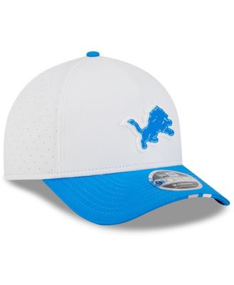 Big Boys and Girls White/Blue Detroit Lions 2025 NFL Training Camp A-Frame 9FORTY Adjustable Hat
