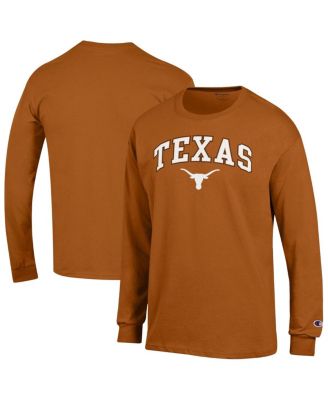 Champion - Men's Texas Orange Texas Longhorns Arch Over Logo Long Sleeve T-Shirt