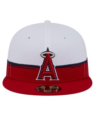 Men's Red/White Los Angeles Angels Paint Stroke 59FIFTY&nbsp;Fitted Hat