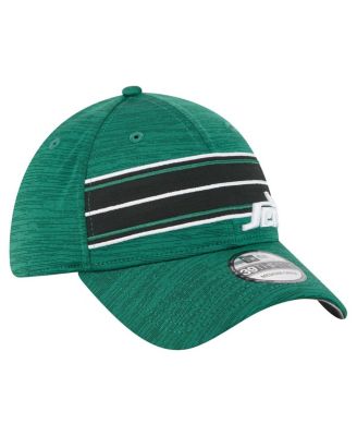 Men's Green New York Jets Stripes 39THIRTY Flex Hat