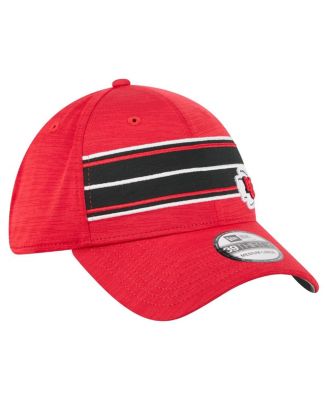Men's Red Kansas City Chiefs Stripes 39THIRTY Flex Hat