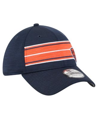 Men's Navy Chicago Bears Stripes 39THIRTY Flex Hat