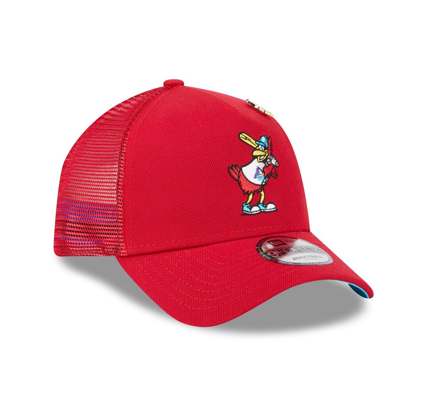 Men's Red St. Louis Cardinals 2025 Big League Chew A-Frame 9FORTY Adjustable Trucker Hat