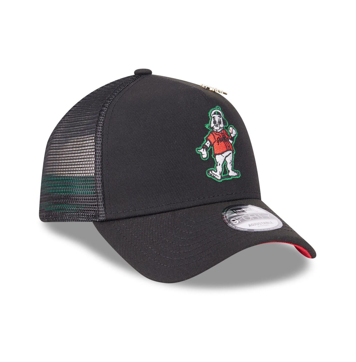 Мужская кепка New Era Black San Francisco Giants 2025 Big League Chew A-Frame 9FORTY Adjustable Trucker Hat — фото 2