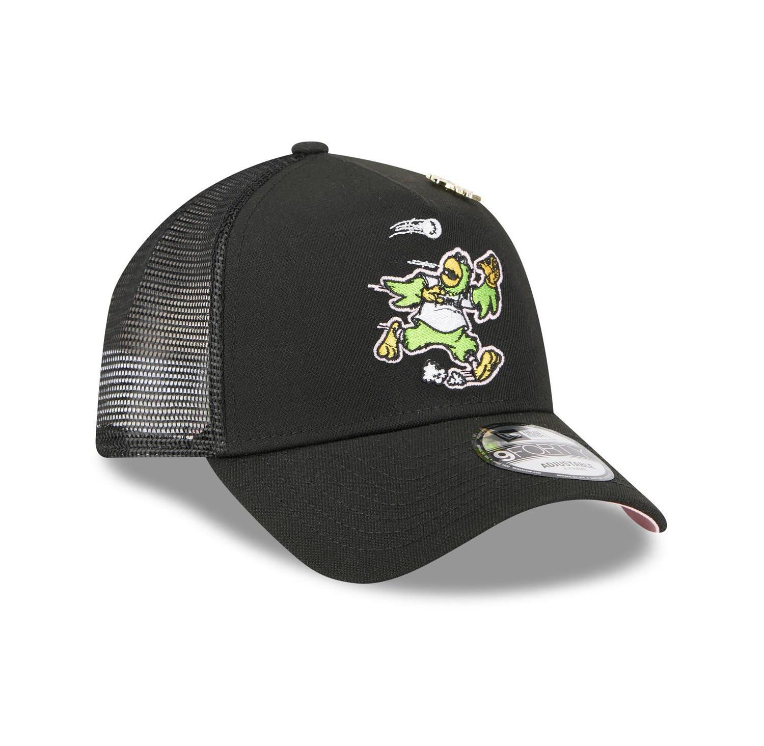 Men's Black Pittsburgh Pirates 2025 Big League Chew A-Frame 9FORTY Adjustable Trucker Hat