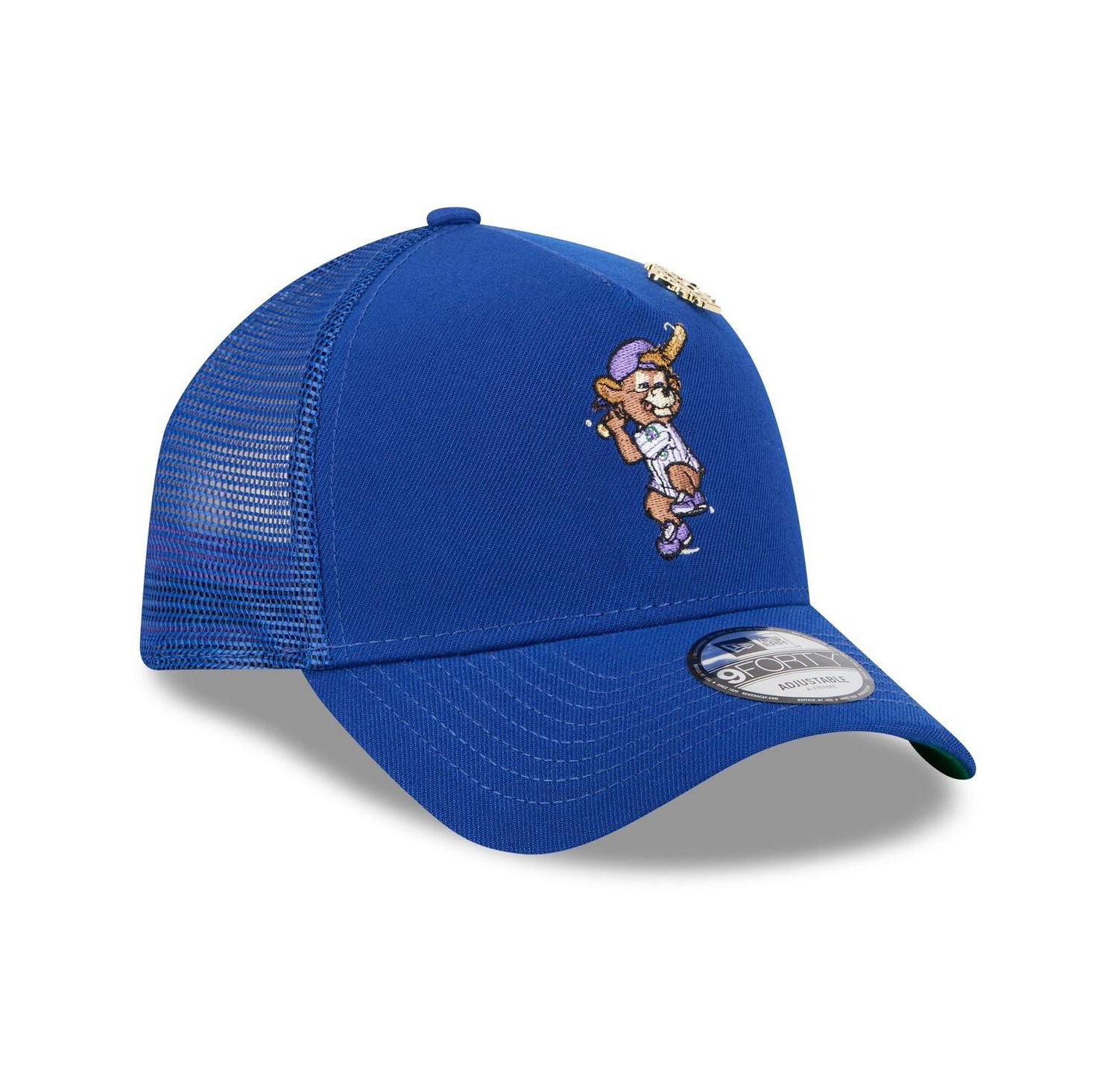Men's Royal Chicago Cubs 2025 Big League Chew A-Frame 9FORTY Adjustable Trucker Hat