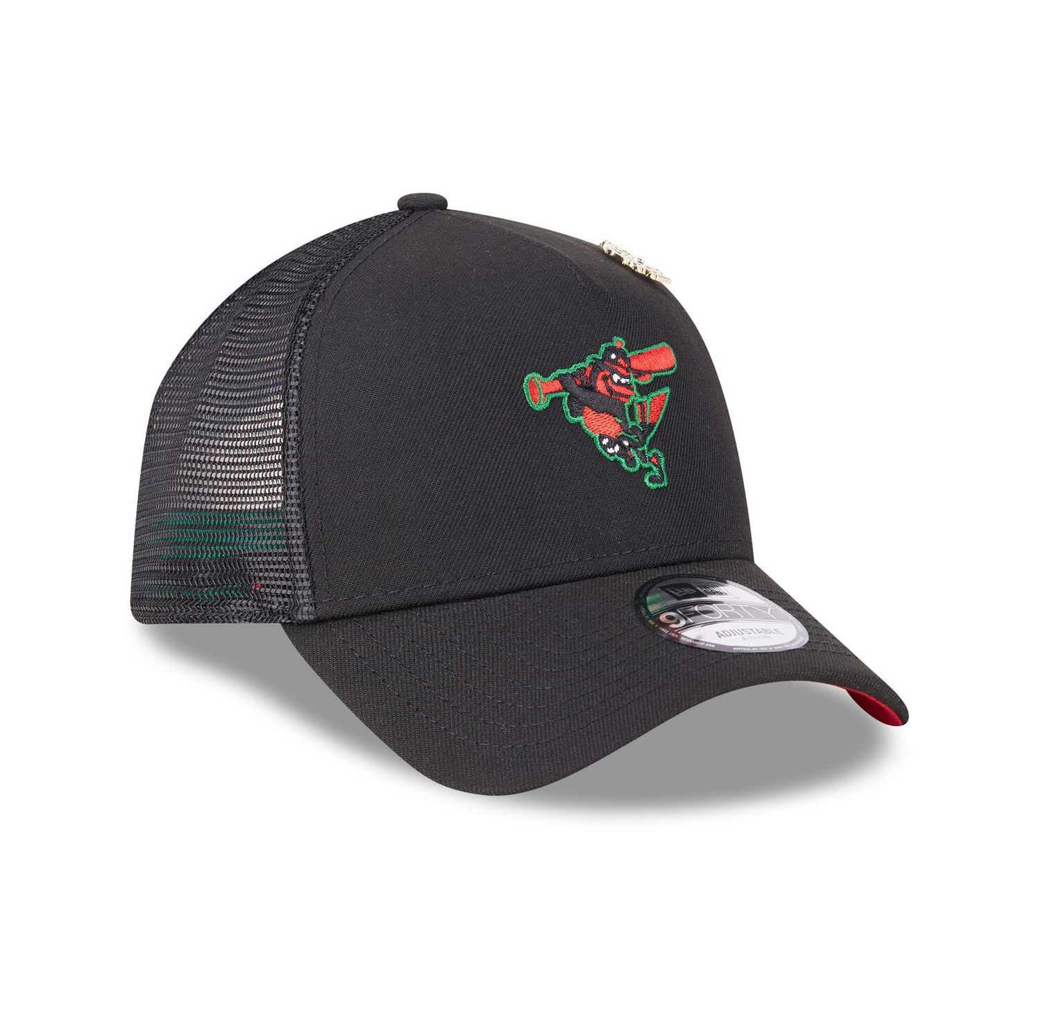 Men's Black Baltimore Orioles 2025 Big League Chew A-Frame 9FORTY Adjustable Trucker Hat