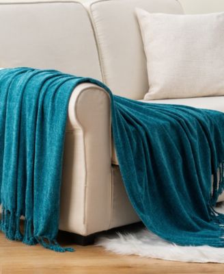 Fringe Tassels Chenille Throw, 50" x 60"