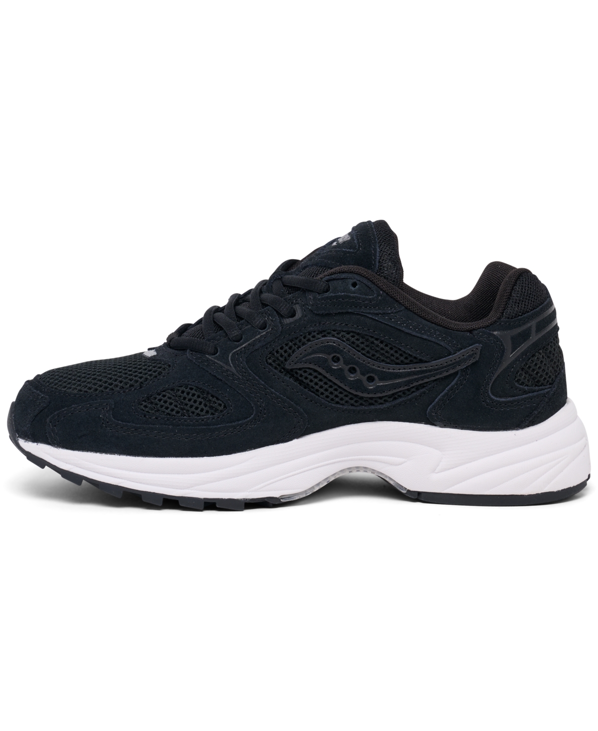 Saucony Women's Grid Jazz 9 Suede Casual Sneakers From Finish Line In Black