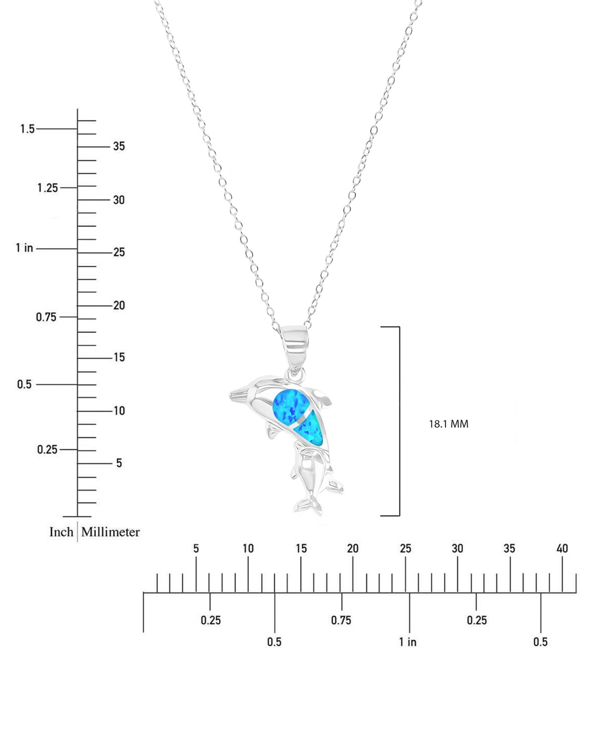 Macy's Opal Dolphin Pendant Necklace