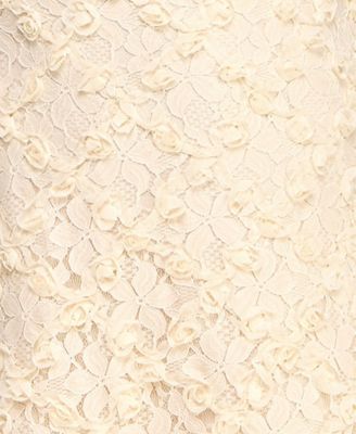 Juniors' 3D Flower Lace A-Line Dress