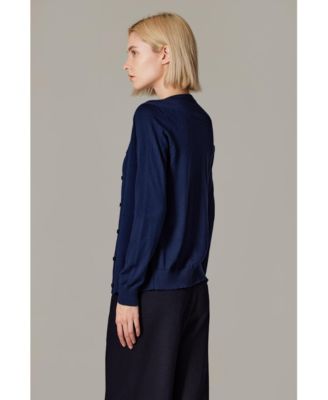 Women's 100% Merino Wool Light Weight Cardigan | Ultra Soft Fine-gauge Sweaters Machine Washable