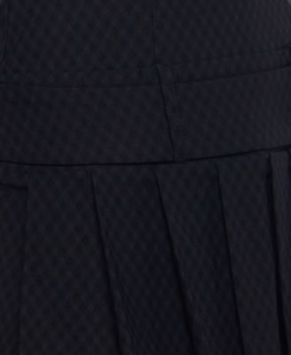 Juniors' Checkered Drop Waist Dress