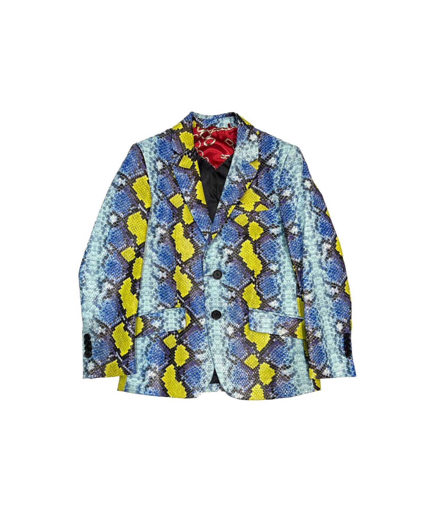 Куртка Elie Balleh Snakeskin Jacket Print Blazer для малышей, цвет: Синий — фото 1