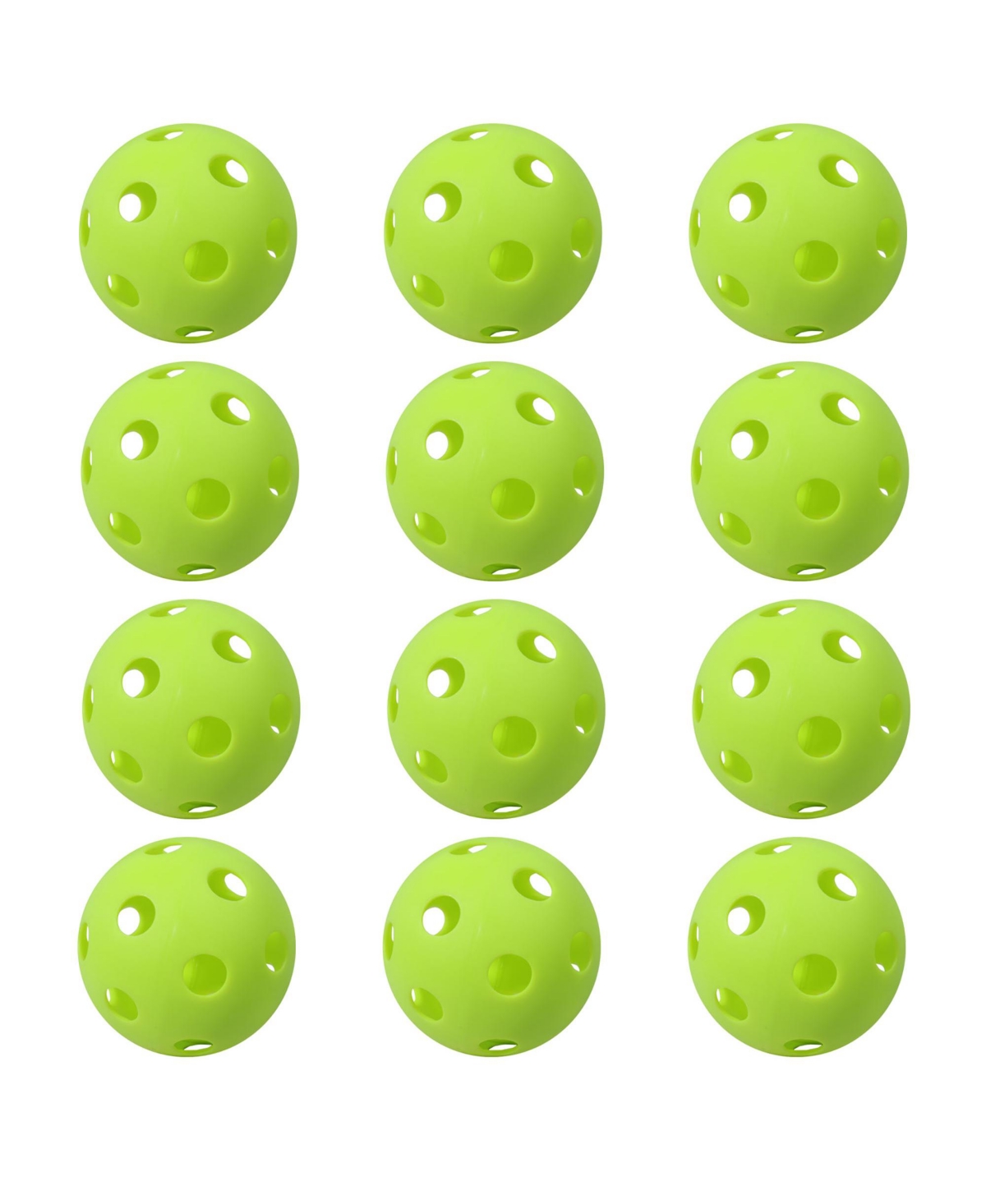 12-Pack Plastic Practice Baseballs, Training Baseballs for All Skill Levels. (Several Colors Available) - Orange