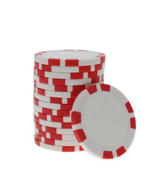 8 Stripe Clay Poker Chips, 11.5 Gram, Set of 25