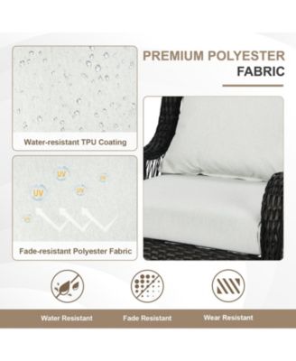 21x21 Inch Outdoor Deep Seat Cushion Set with Adjustable Straps and Waterproof